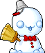 Metal Bucket Snowman